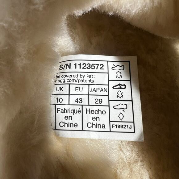 UGG Criss-Cross Slippers Cream Size 10 Sheepskin - Picture 5 of 6